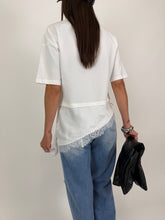 Carica l'immagine nel visualizzatore di Gallery, T-SHIRT LOW LACE BIANCA

