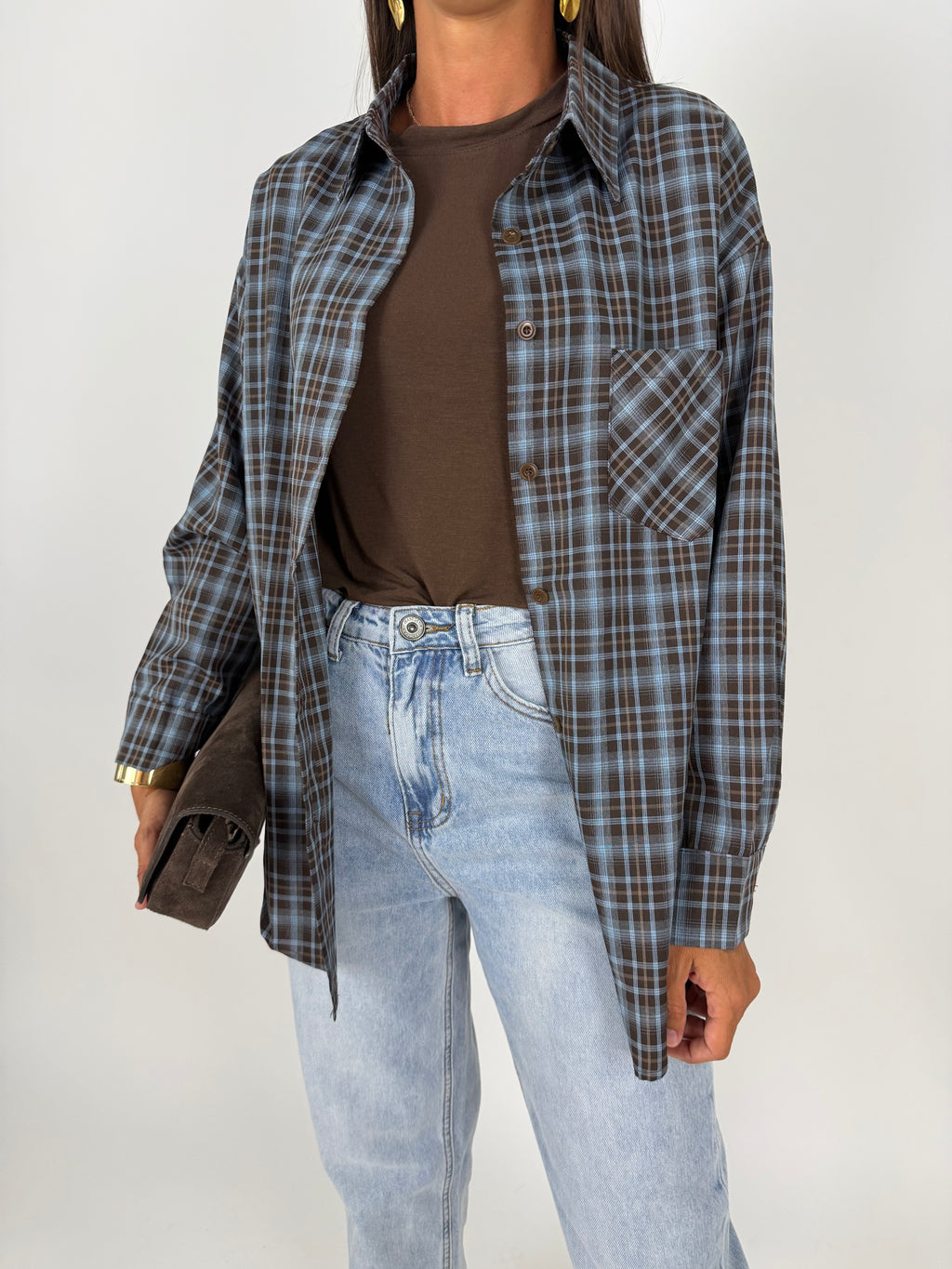 CAMICIA CHECK AZZURRA