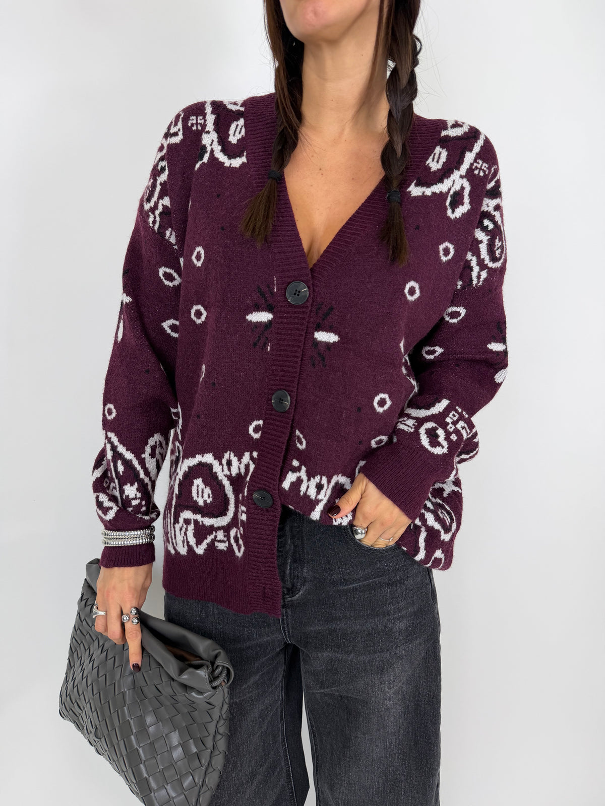 CARDIGAN BANDANA VINACCIA
