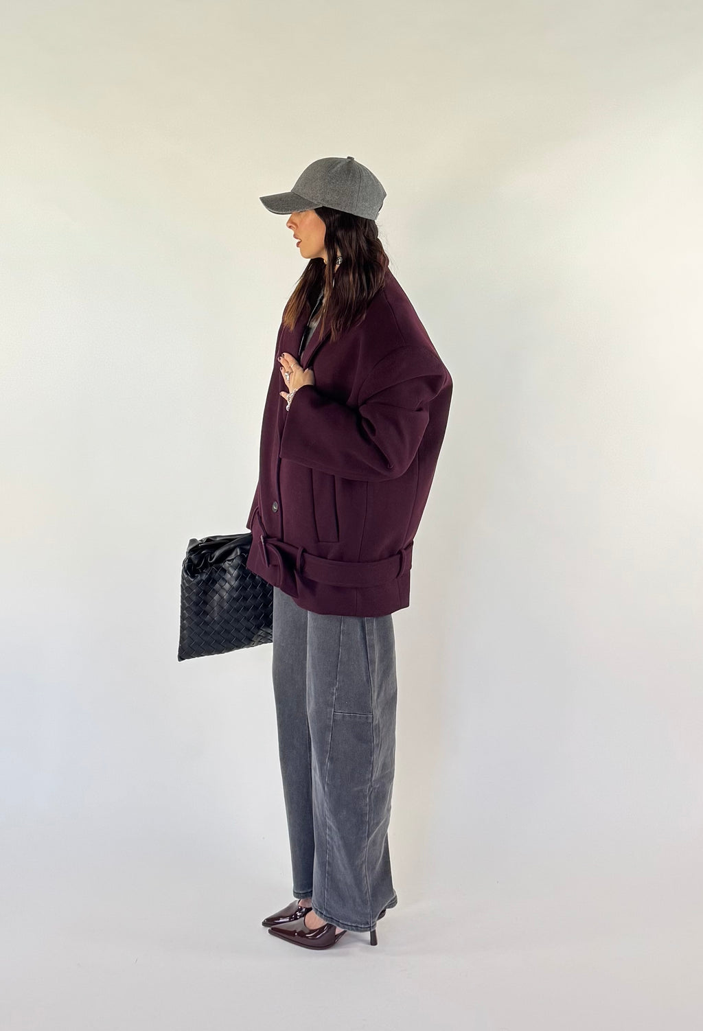 COAT PURPLE BELT