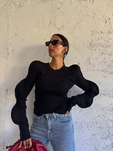 Carica l&#39;immagine nel visualizzatore di Gallery, MAGLIA WAVY NERA
