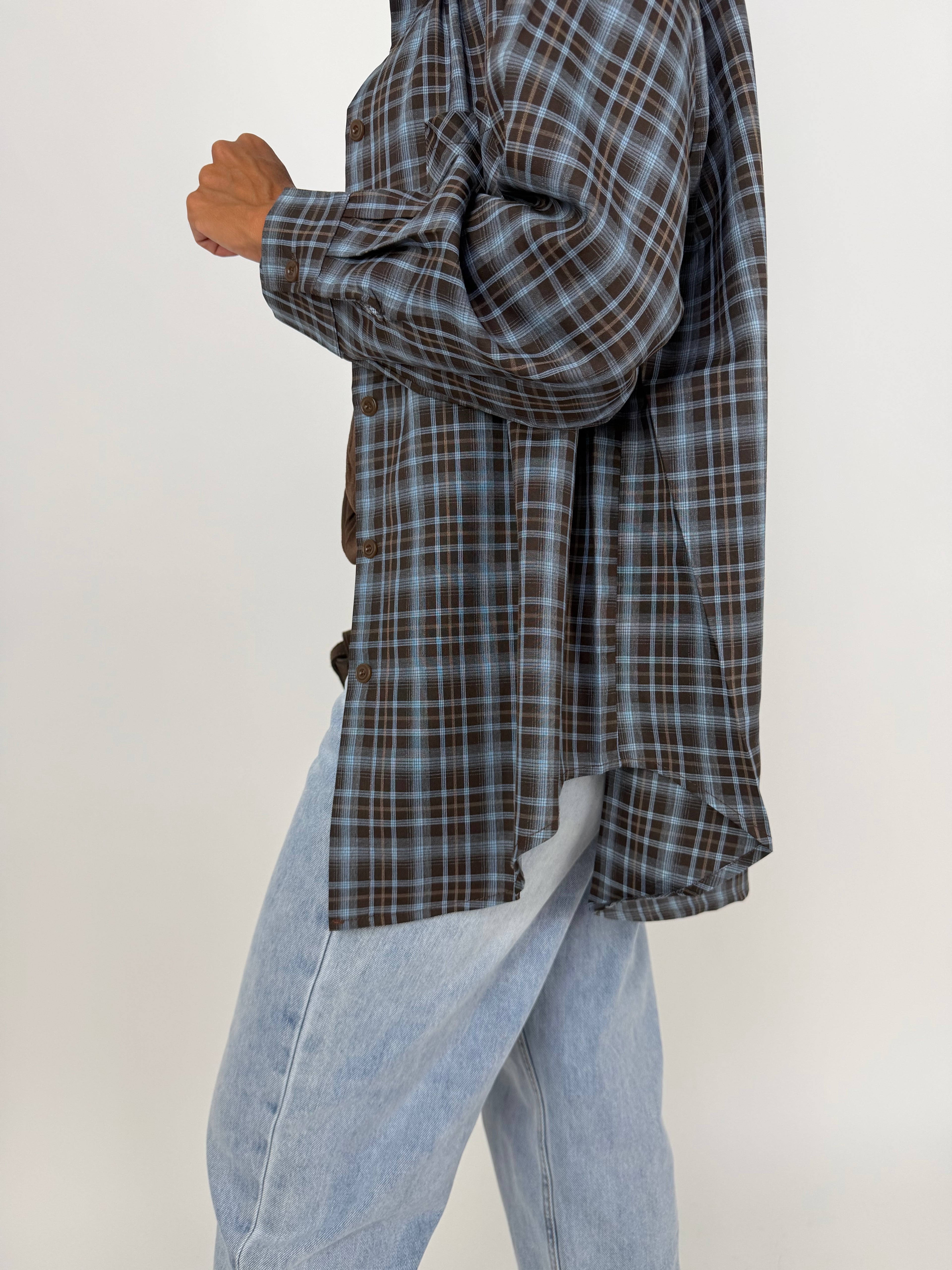 CAMICIA CHECK AZZURRA