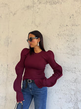 Carica l&#39;immagine nel visualizzatore di Gallery, MAGLIA WAVY BORDEAUX
