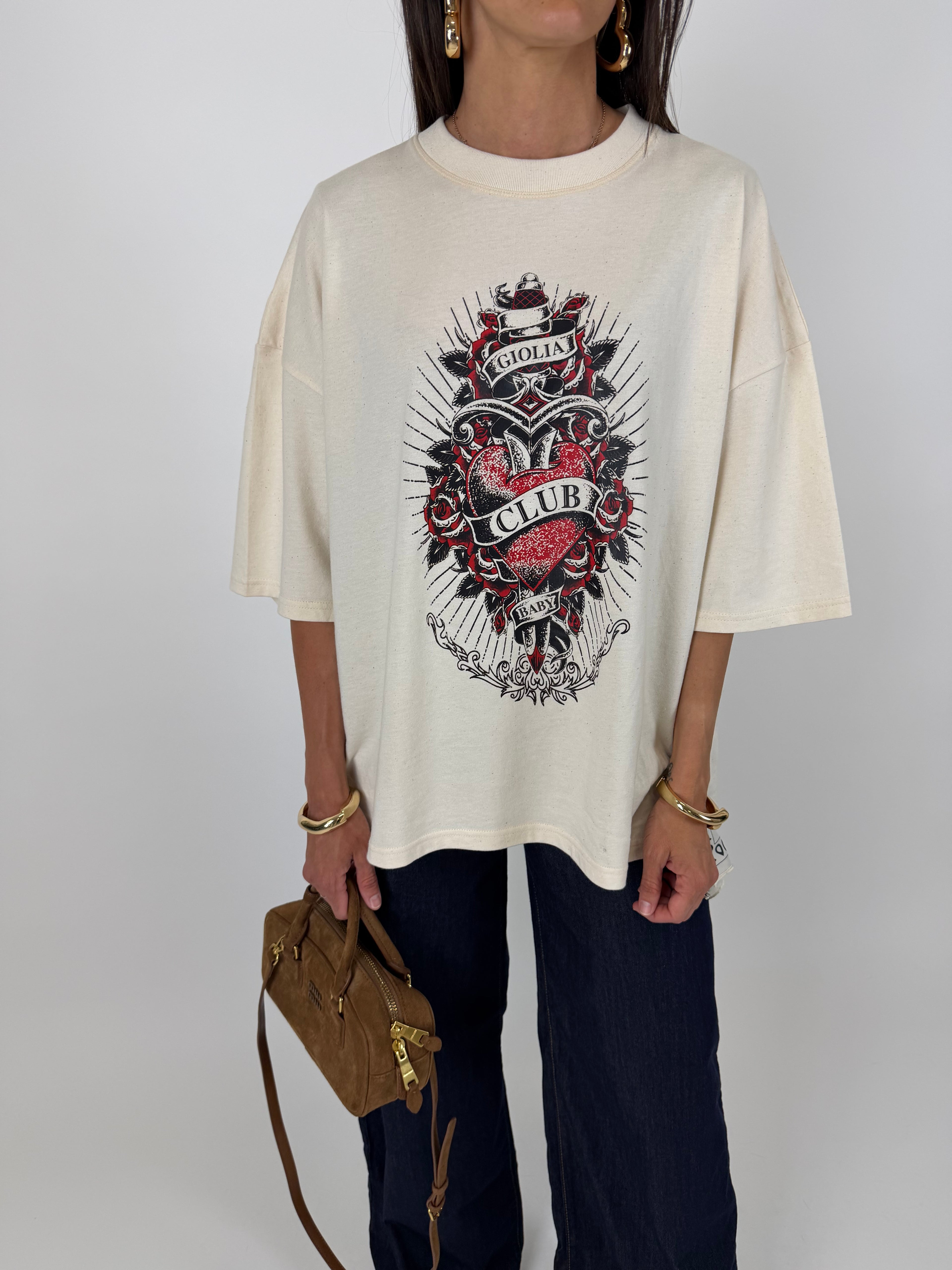 GIOLÍA CLUB T-SHIRT CREAM