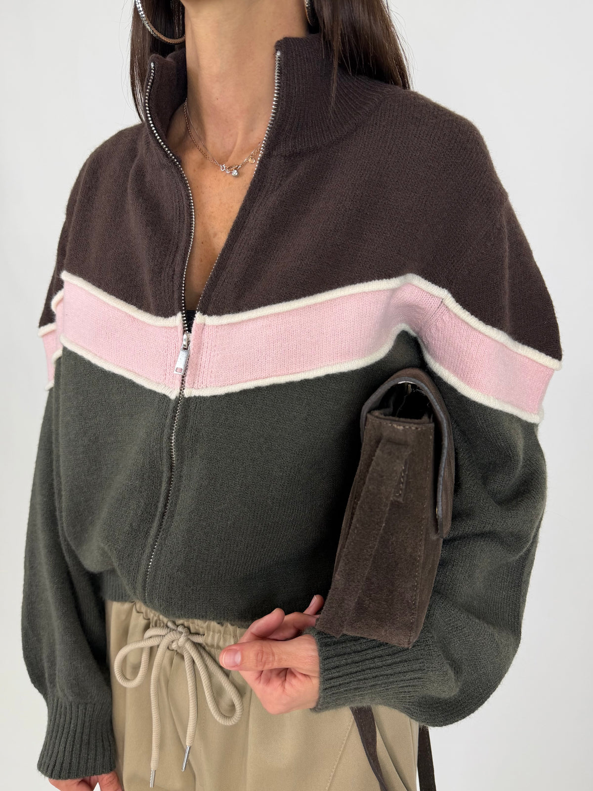 PULL VINTAGE CHOCO-GREEN