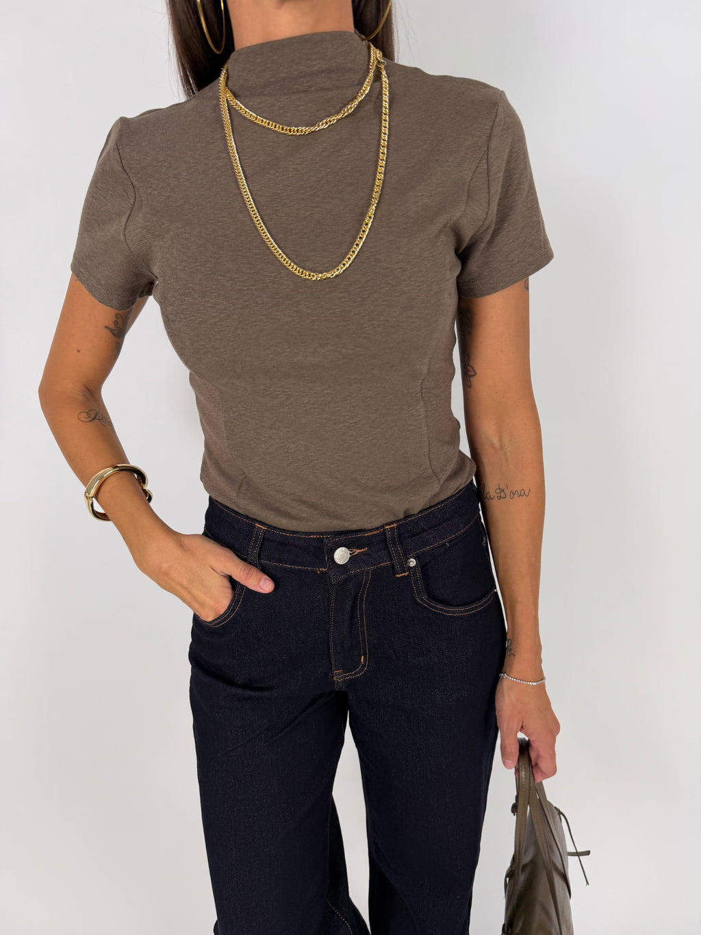 T-SHIRT POWER FIT CAPPUCCINO