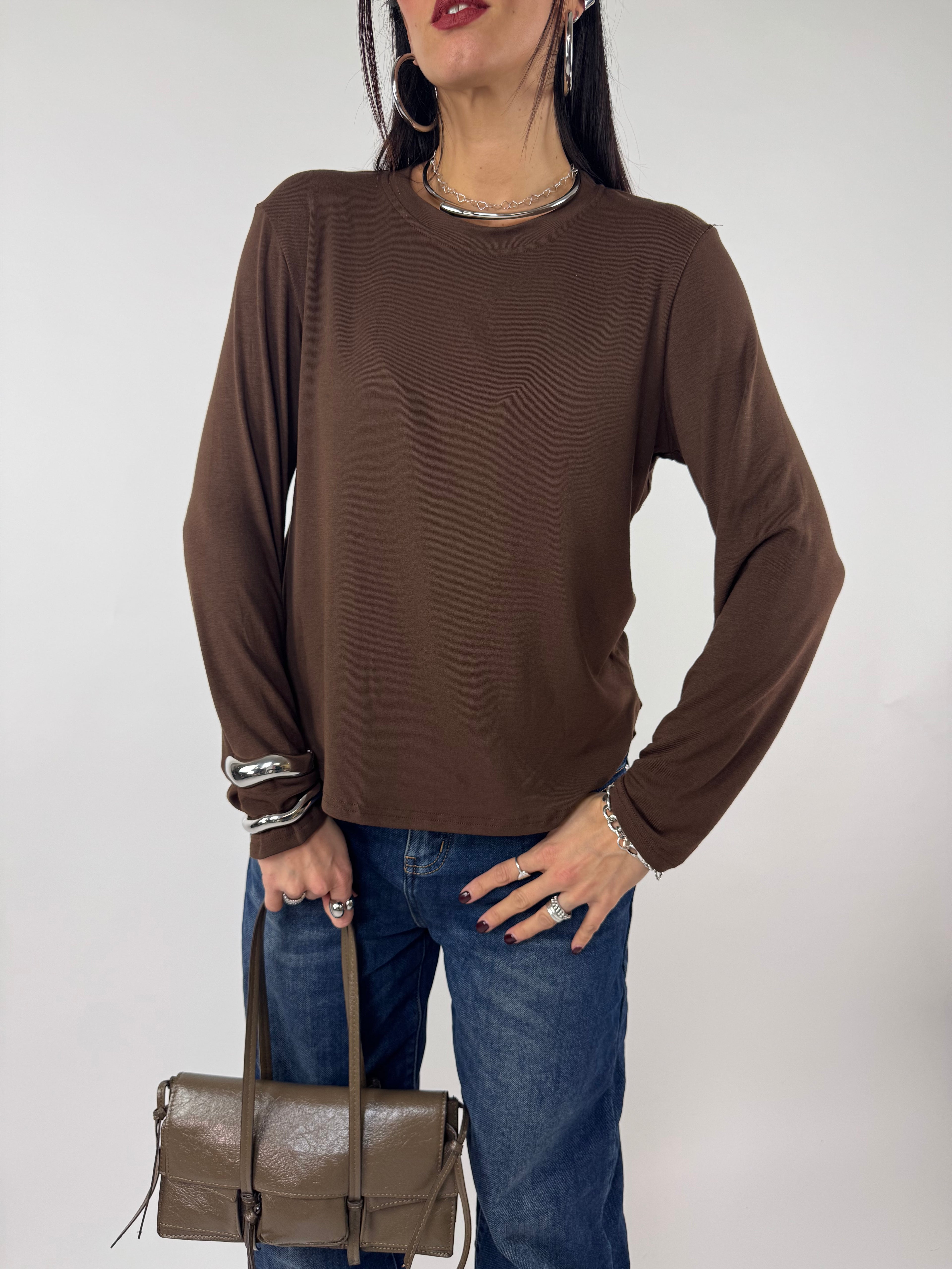 MAGLIA SPOKE CHOCO