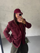 Carica l&#39;immagine nel visualizzatore di Gallery, BLAZER LOOSE BORDEAUX
