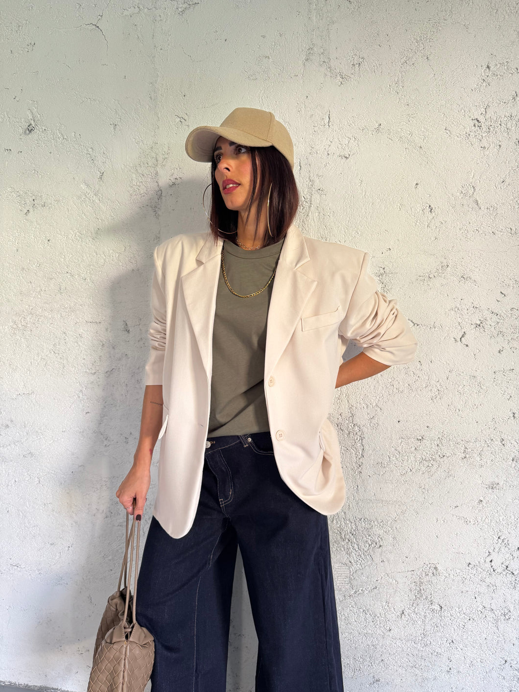 BLAZER LOOSE FIT AVORIO