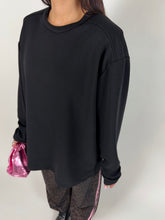 Carica l'immagine nel visualizzatore di Gallery, FELPA WIDE NERA
