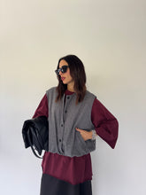 Carica l&#39;immagine nel visualizzatore di Gallery, GILET TWILL GRIGIO
