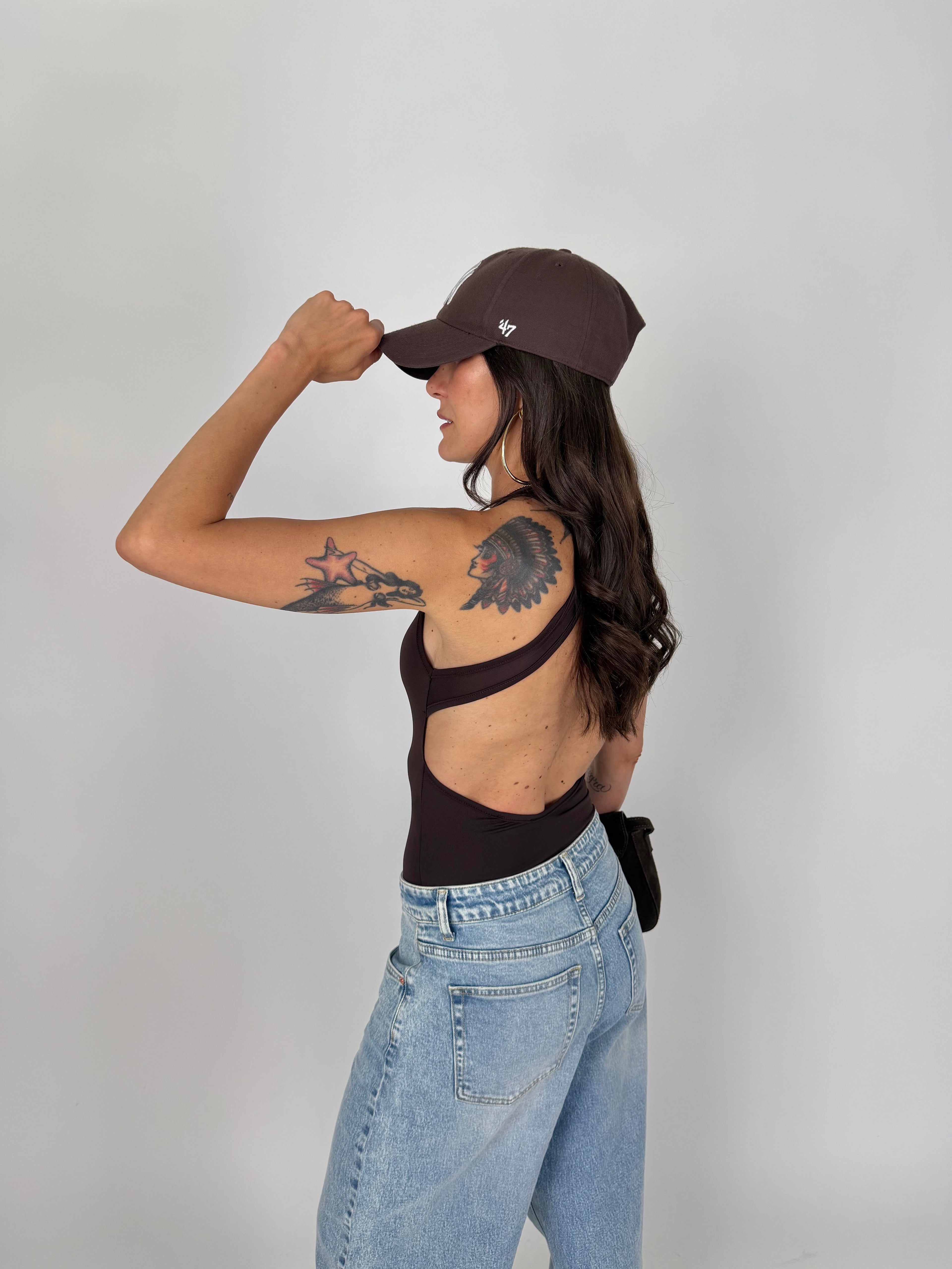 BODY CROSS BACK MOKA