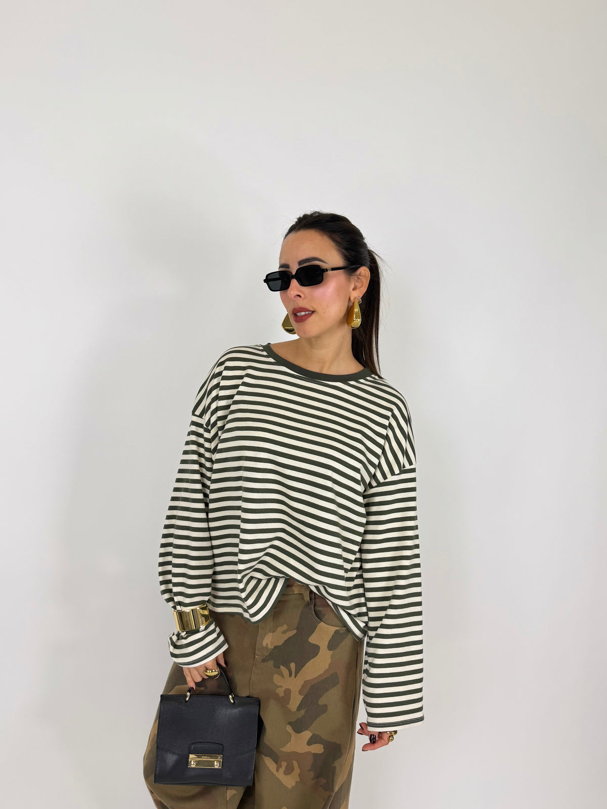 MAGLIA STRIPES GREEN