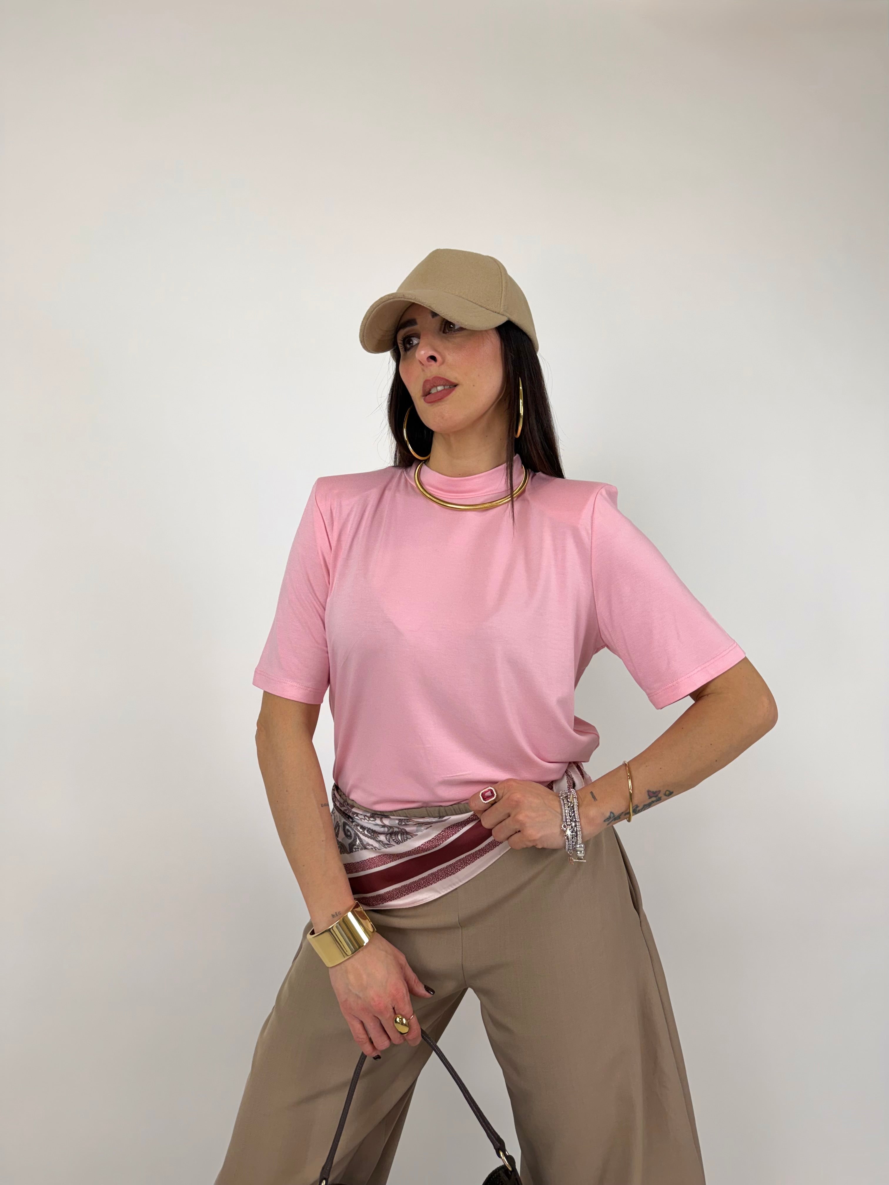MAGLIA NECKSHOL ROSA