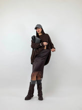 Carica l'immagine nel visualizzatore di Gallery, GONNA MIDI LACE CHOCO
