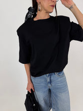 Carica l'immagine nel visualizzatore di Gallery, T-SHIRT OVER SHOL NERA
