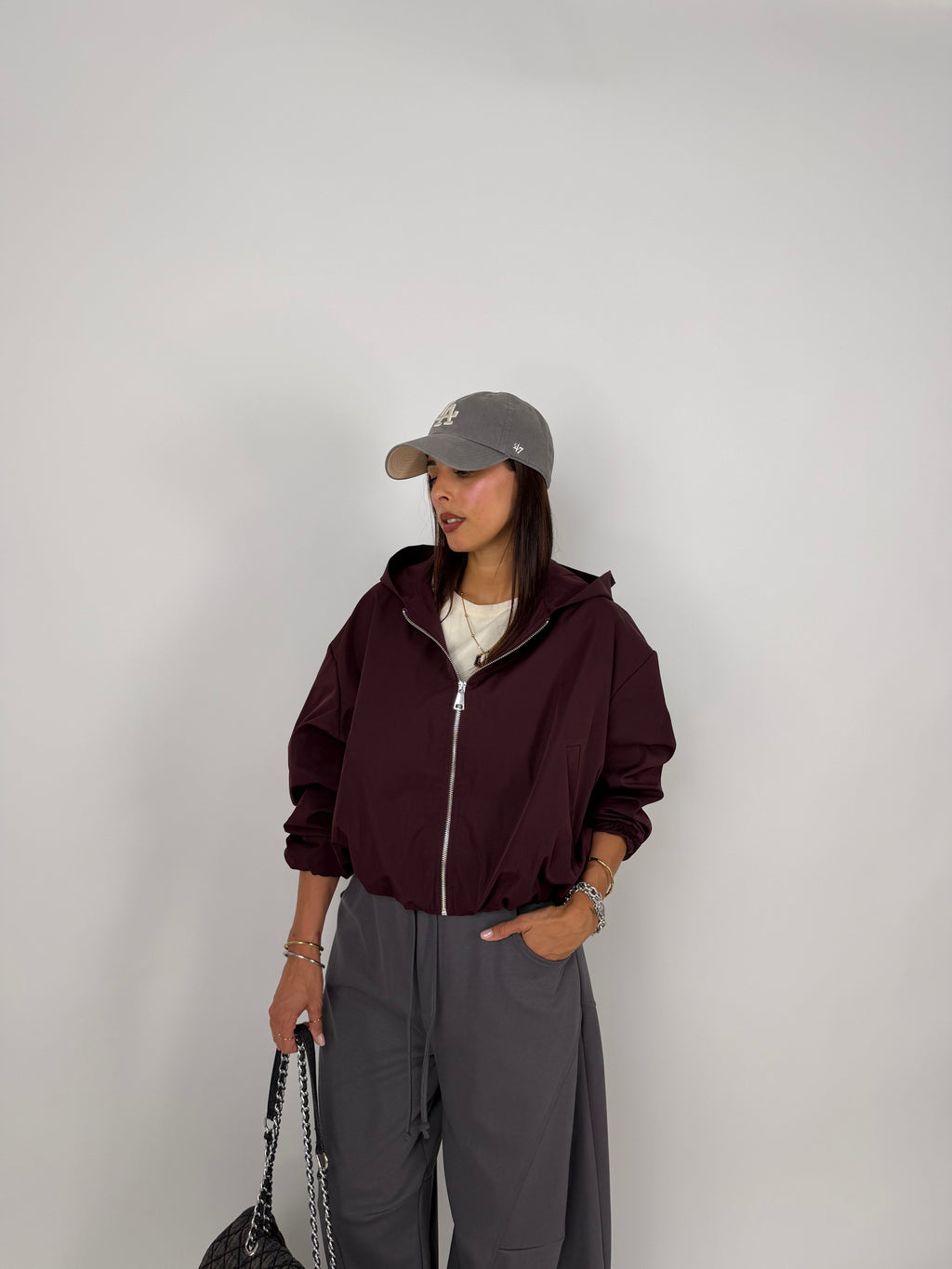 GIACCA TECH PUFF BORDEAUX