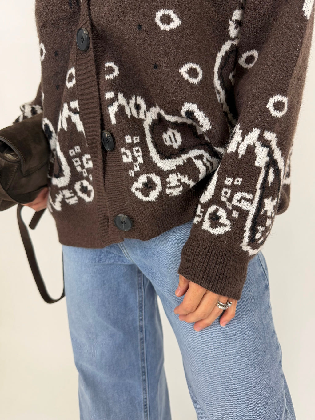 CARDIGAN BANDANA CHOCO