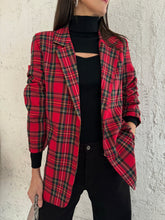 Carica l&#39;immagine nel visualizzatore di Gallery, blazer tartan
