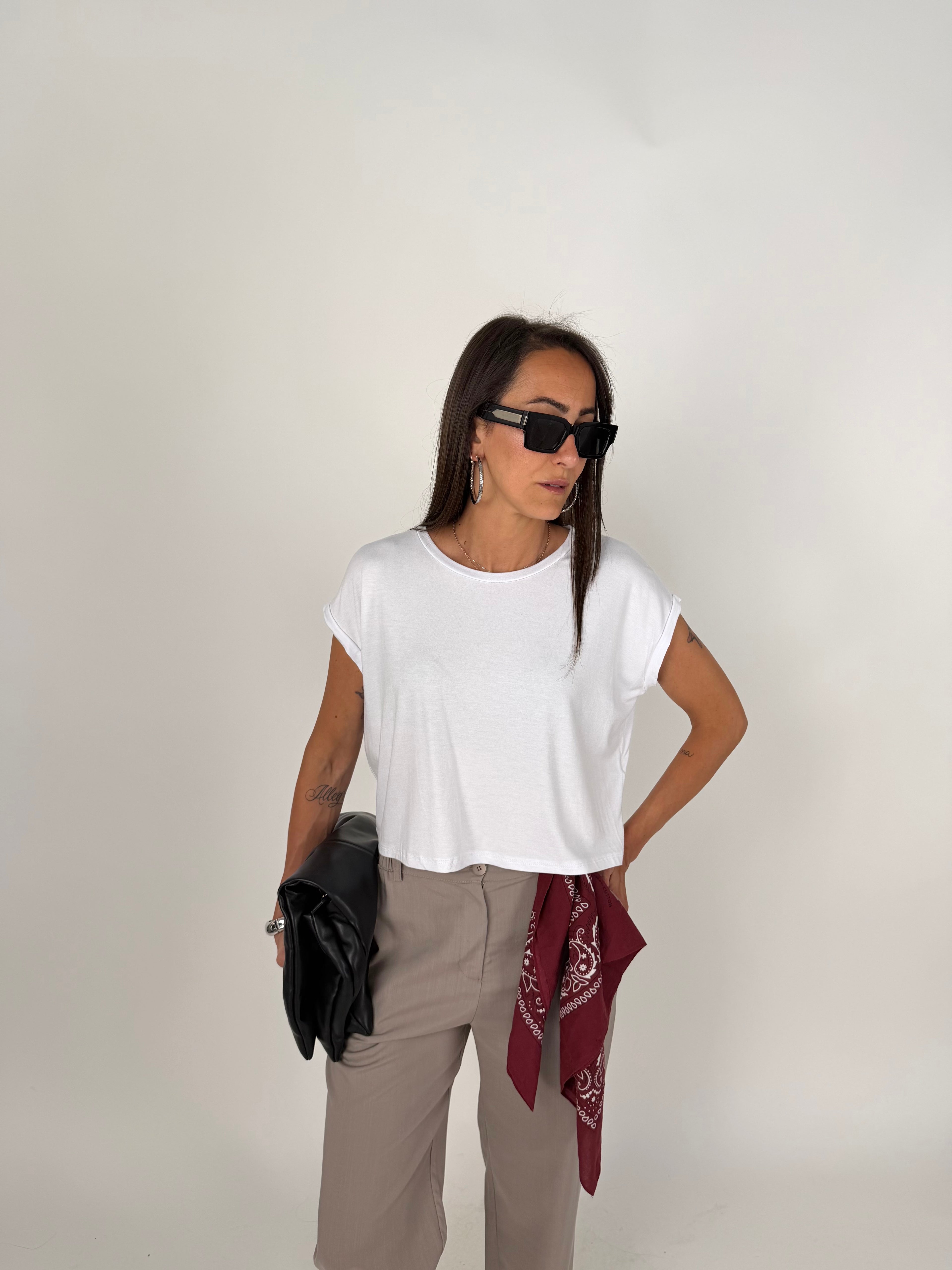 T-SHIRT SQUARE BIANCO