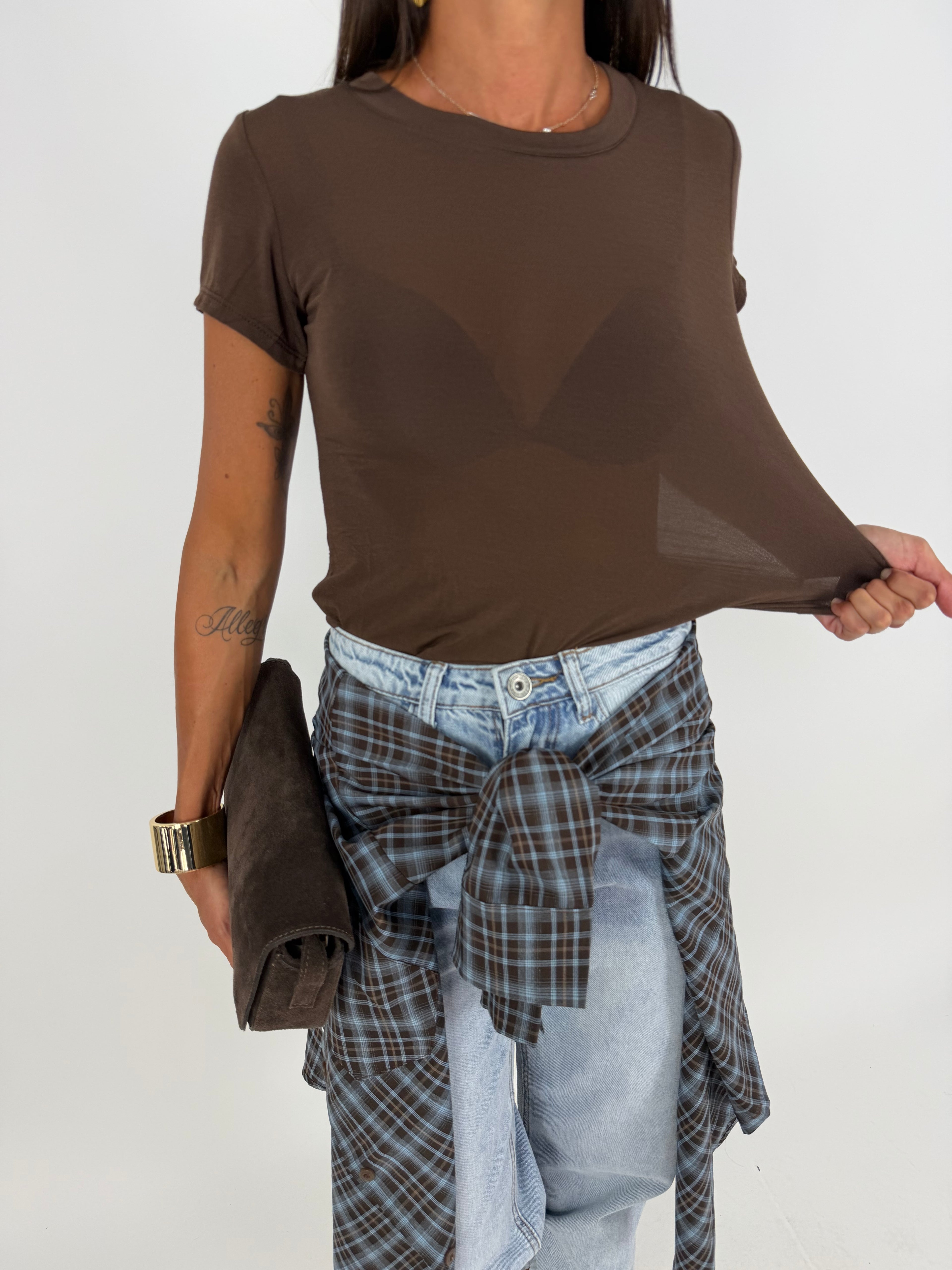 T-SHIRT VEIL CHOCO