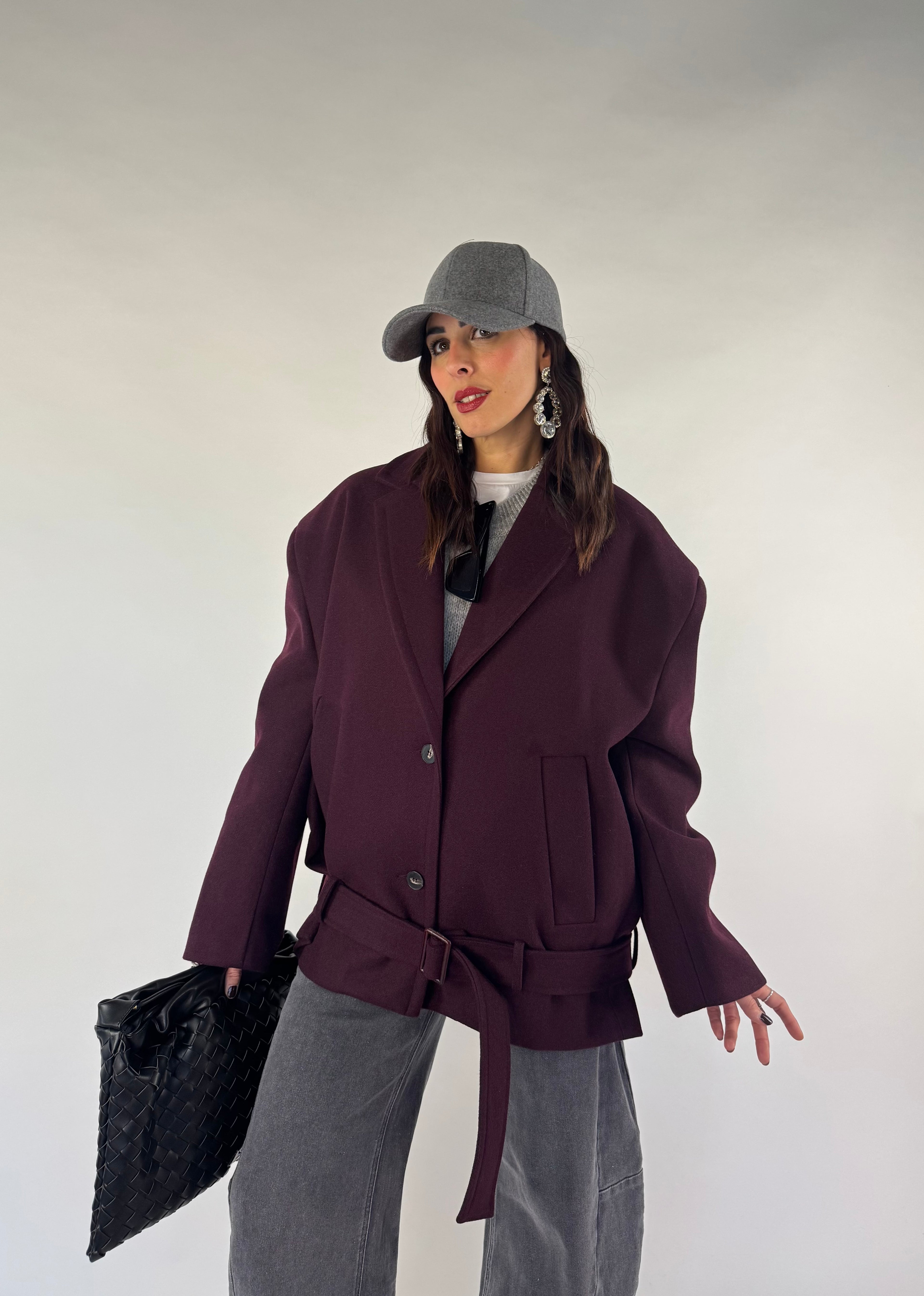 COAT PURPLE BELT