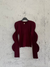 Carica l&#39;immagine nel visualizzatore di Gallery, MAGLIA WAVY BORDEAUX
