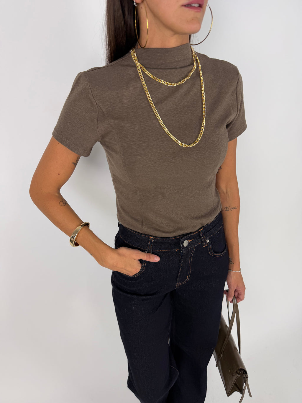 T-SHIRT POWER FIT CAPPUCCINO