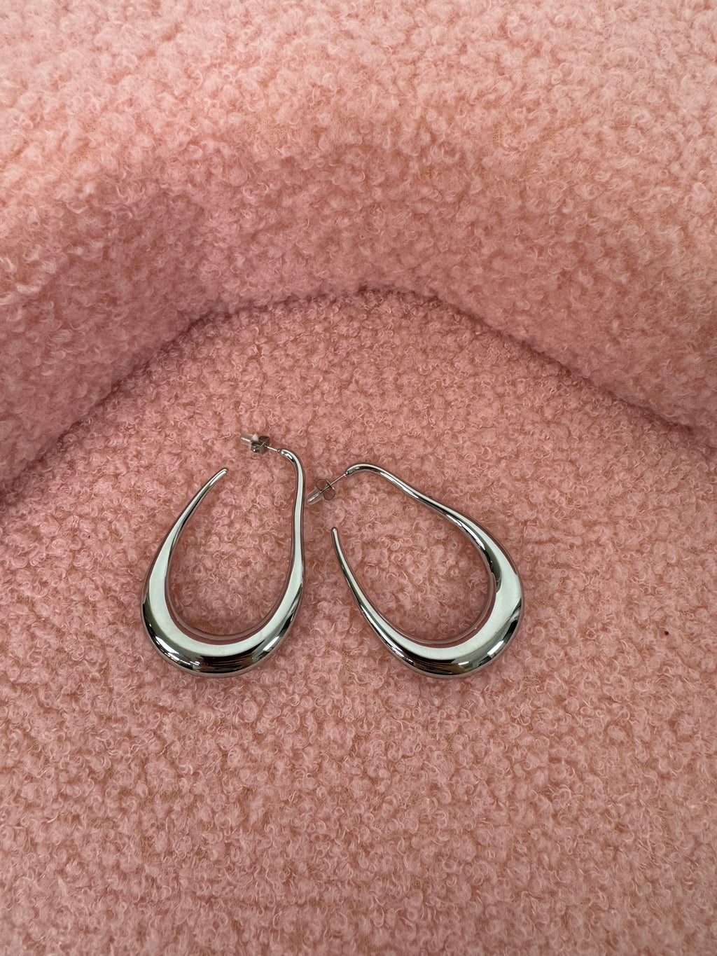 EARRINGS WAVY DROP SILVER
