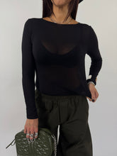 Carica l&#39;immagine nel visualizzatore di Gallery, MAGLIA VELO NERA
