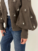 Carica l'immagine nel visualizzatore di Gallery, CARDIGAN DIAMOND DUSTY BROWN
