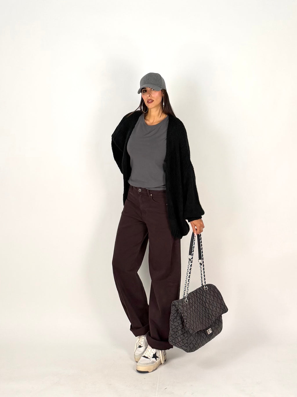 MAXI CARDIGAN NERO