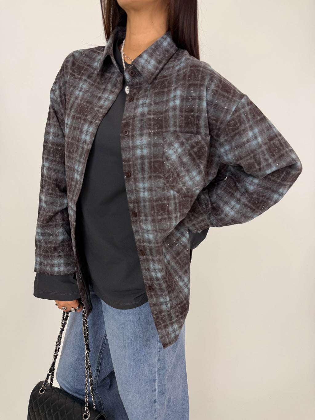CAMICIA CHECK&SHIMMER