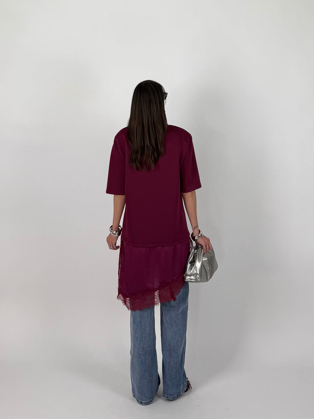 T-SHIRT DRESS BORDEAUX