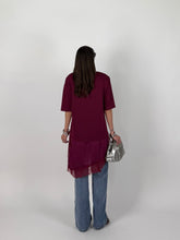 Carica l'immagine nel visualizzatore di Gallery, T-SHIRT DRESS BORDEAUX
