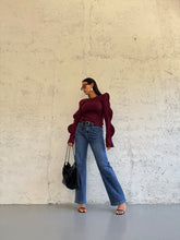 Carica l&#39;immagine nel visualizzatore di Gallery, MAGLIA WAVY BORDEAUX
