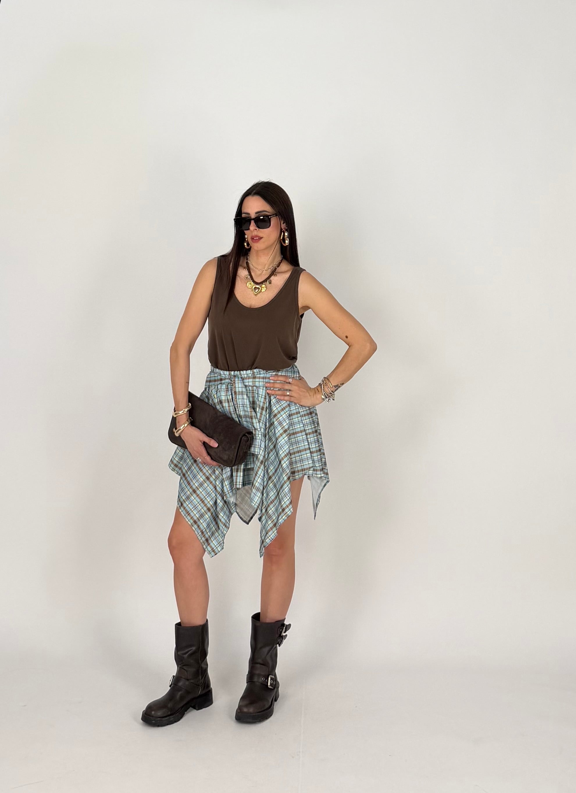 SKIRTY SHIRT AZZURRO
