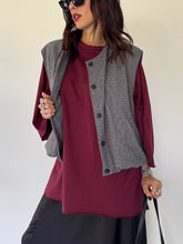 Carica l&#39;immagine nel visualizzatore di Gallery, GILET TWILL GRIGIO
