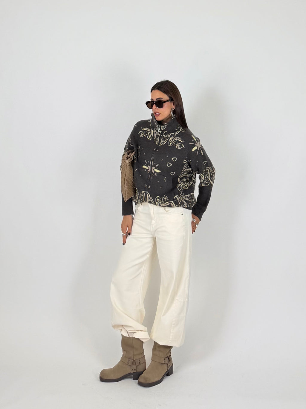 CARDIGAN ZIP PAISLEY