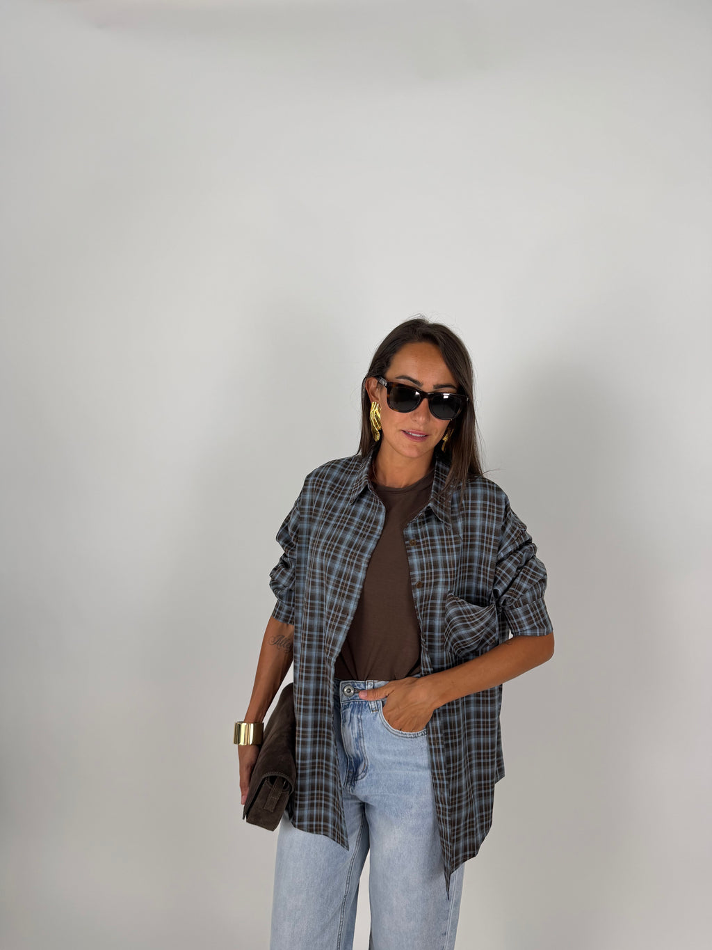 CAMICIA CHECK AZZURRA