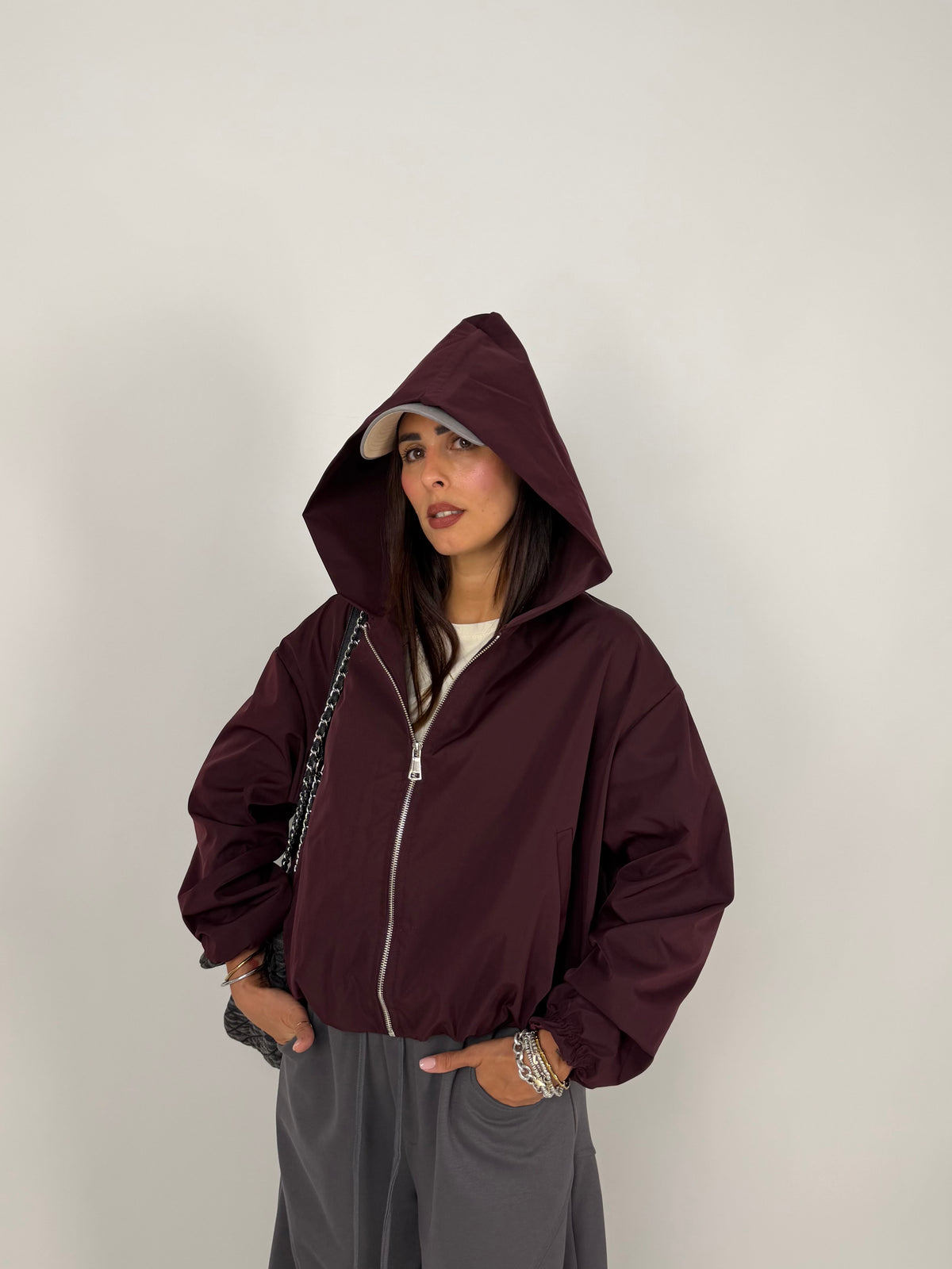 GIACCA TECH PUFF BORDEAUX