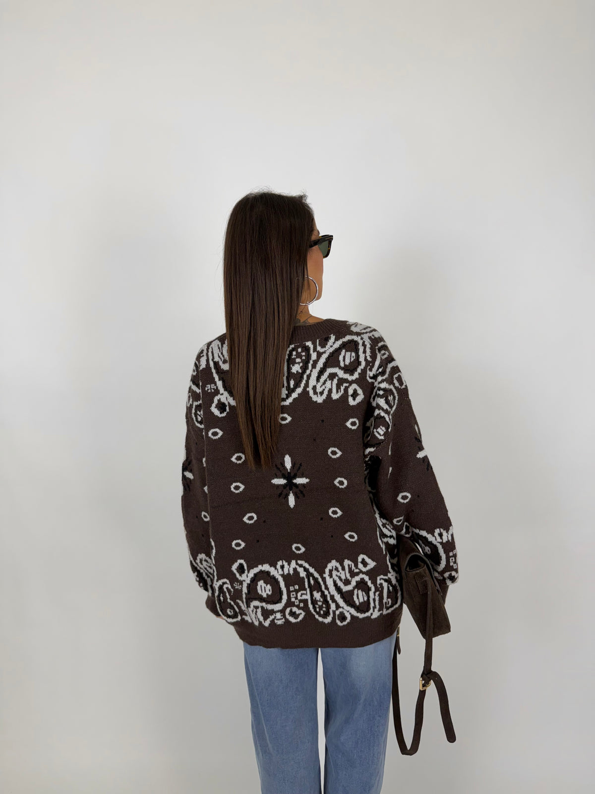 CARDIGAN BANDANA CHOCO