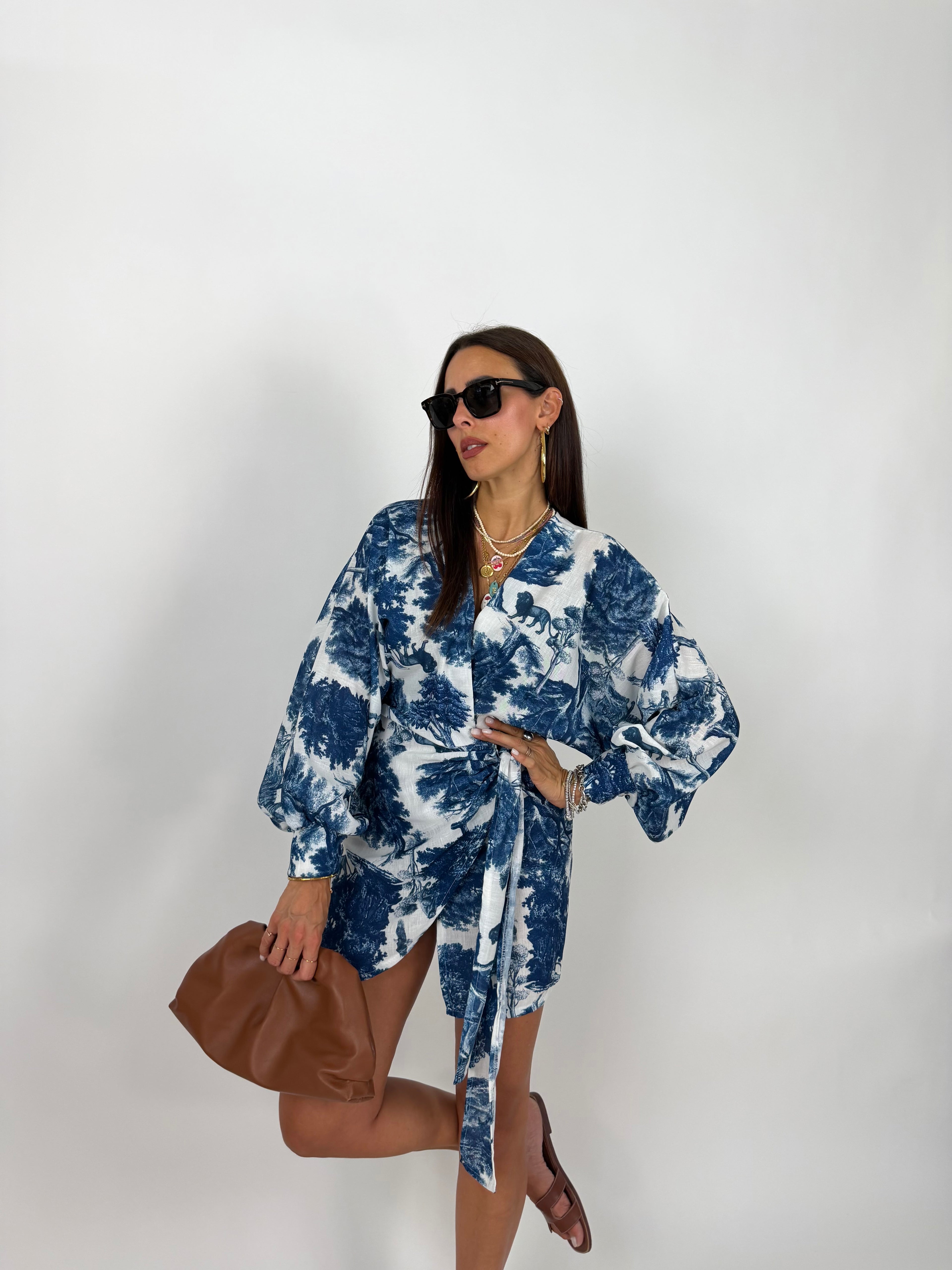 PAREO DRESS BLU