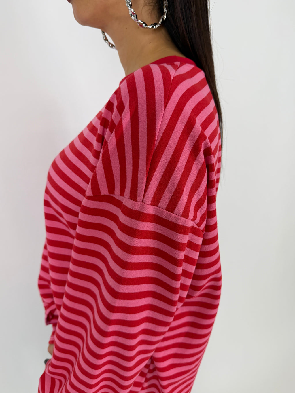MAGLIA STRIPES PINK
