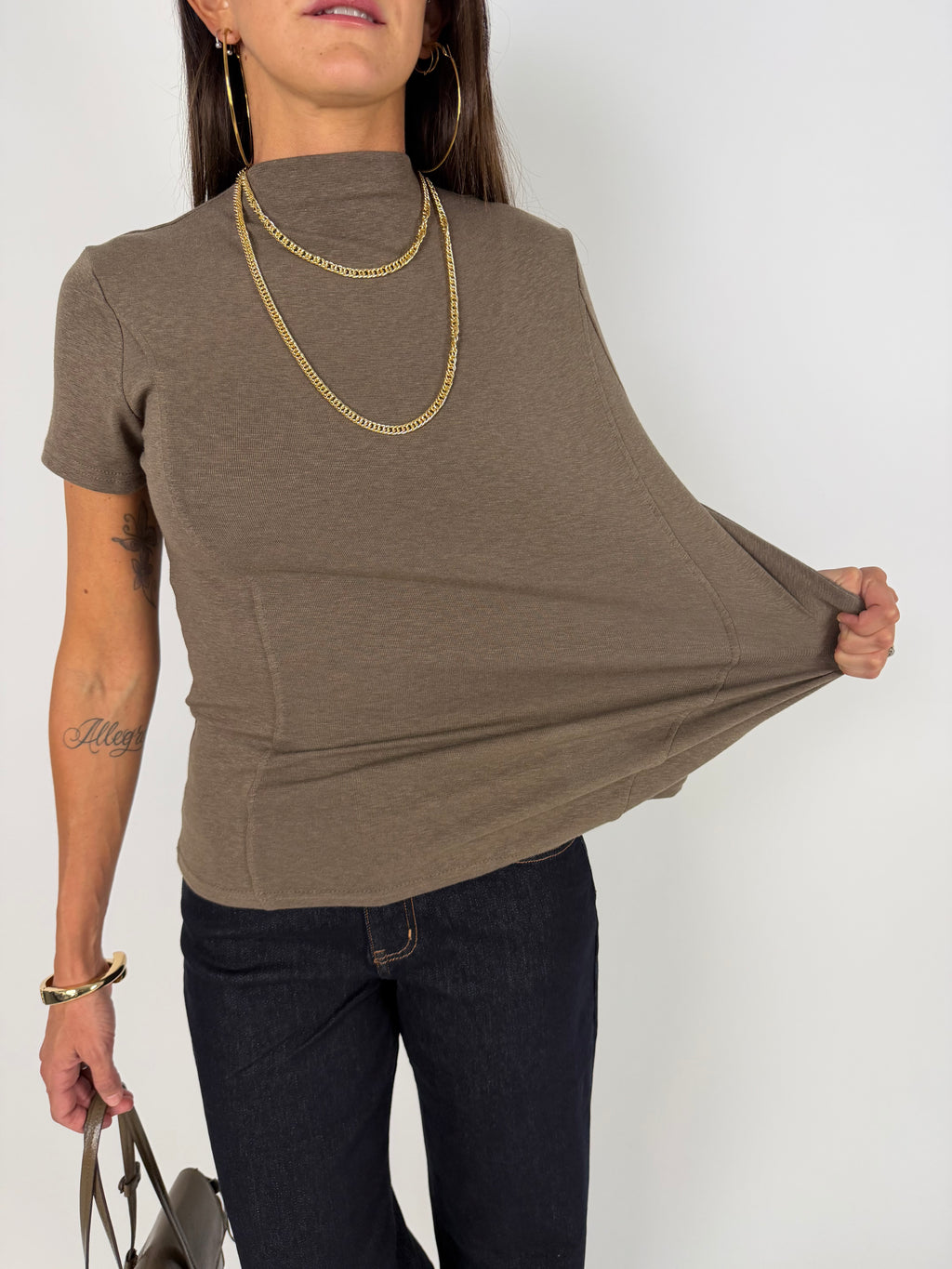 T-SHIRT POWER FIT CAPPUCCINO