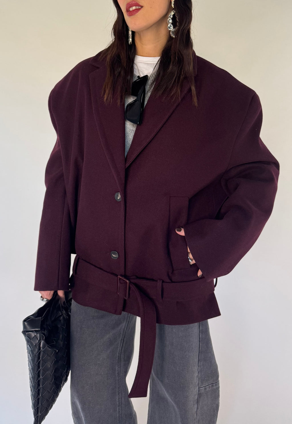 COAT PURPLE BELT