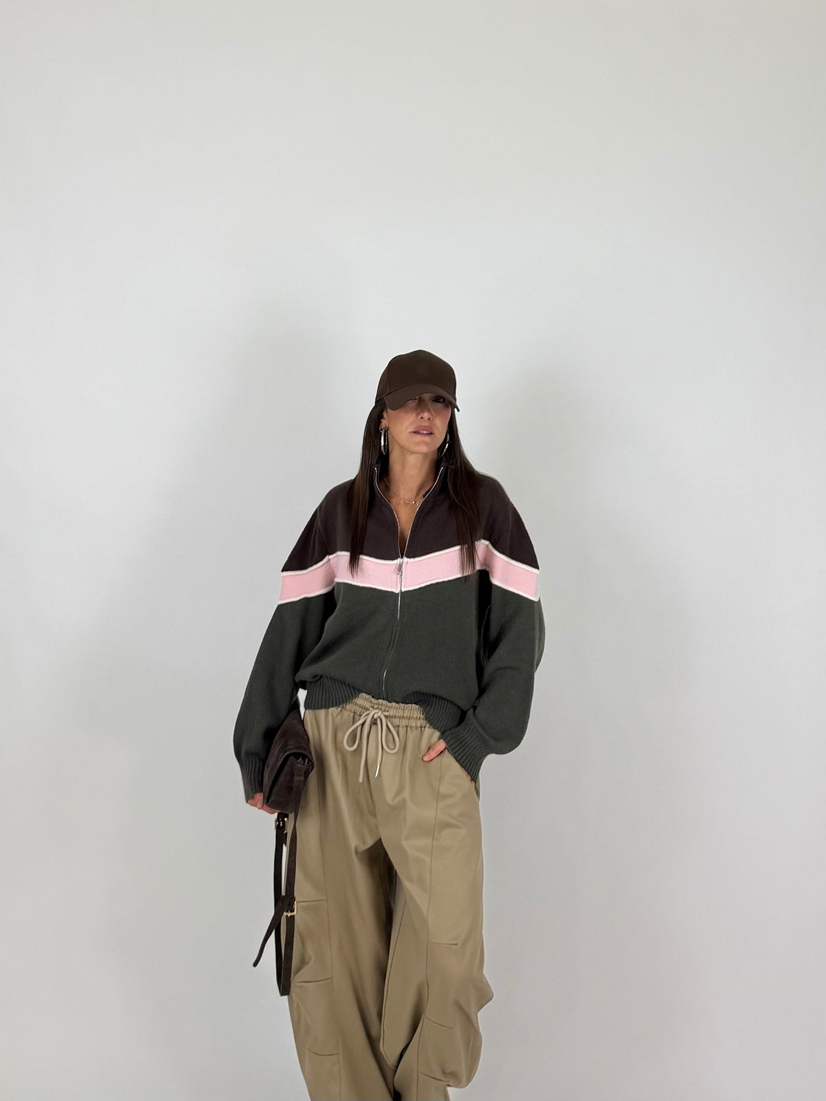 PULL VINTAGE CHOCO-GREEN