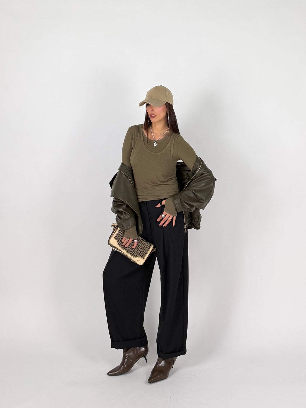 MAGLIA DOUBLE OLIVA