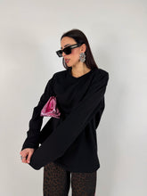 Carica l'immagine nel visualizzatore di Gallery, FELPA WIDE NERA
