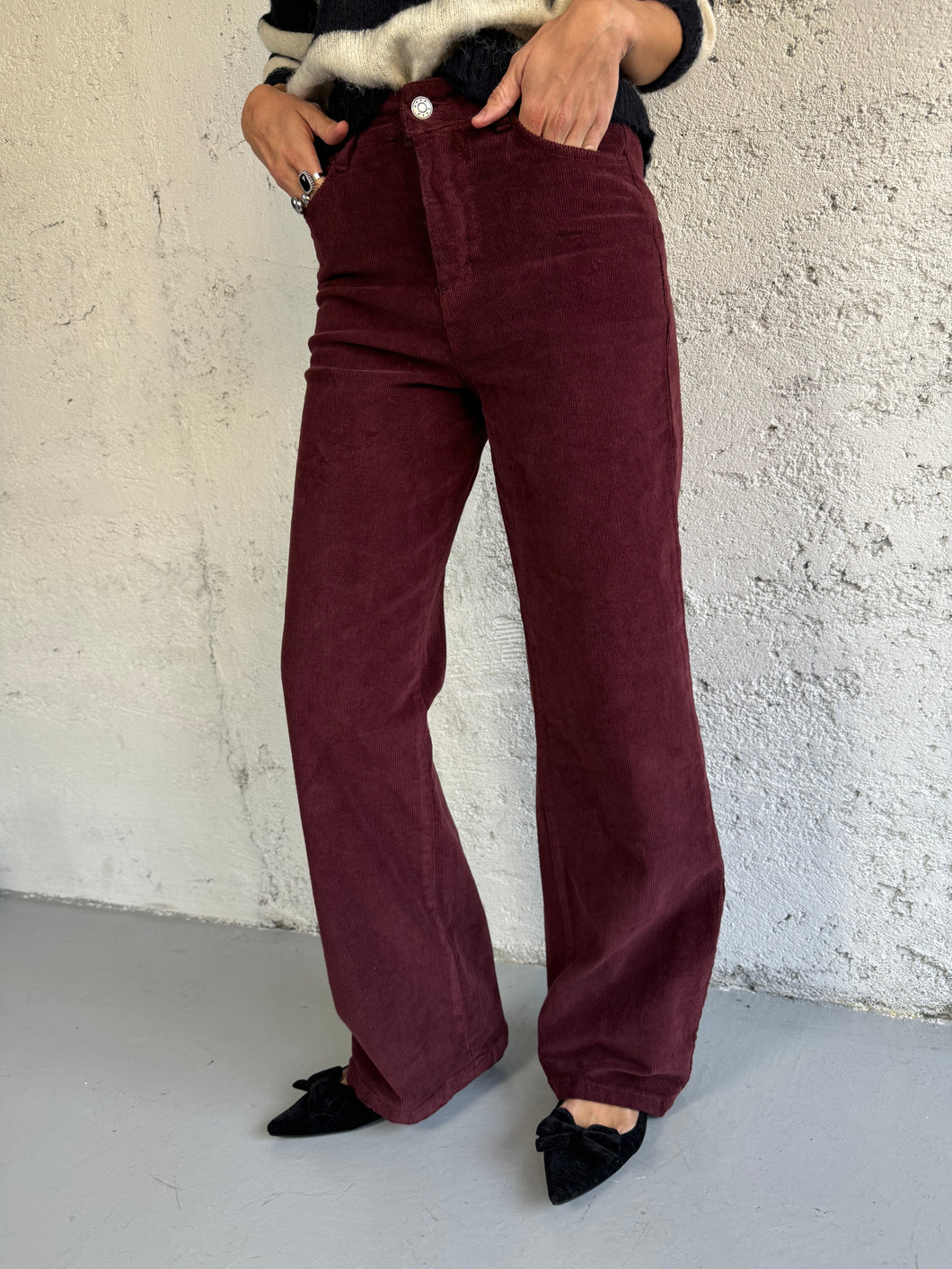 velvet trousers